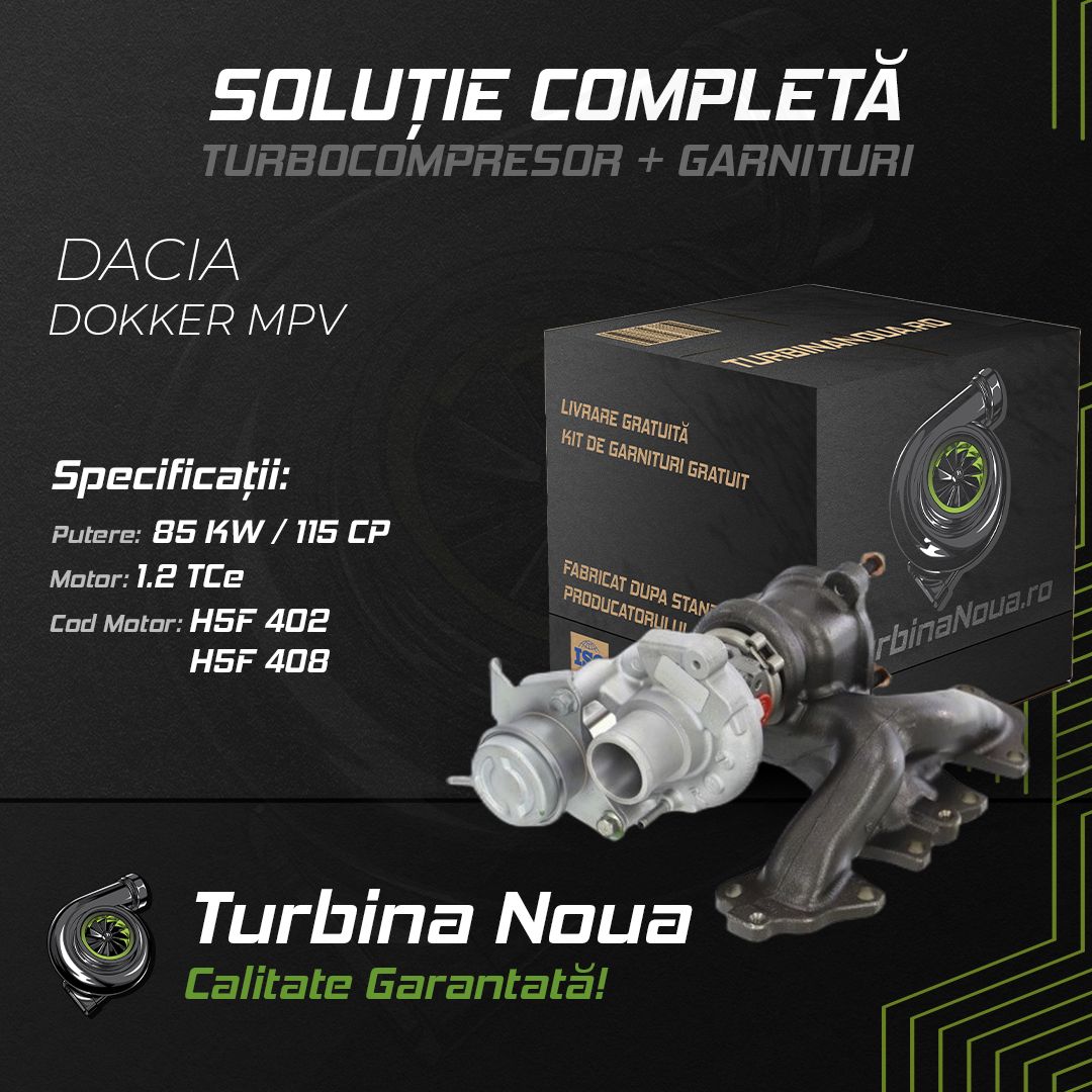 Turbina DACIA DOKKER MPV 1.2 TCe 85 KW / 115 CP Noua - Image 3