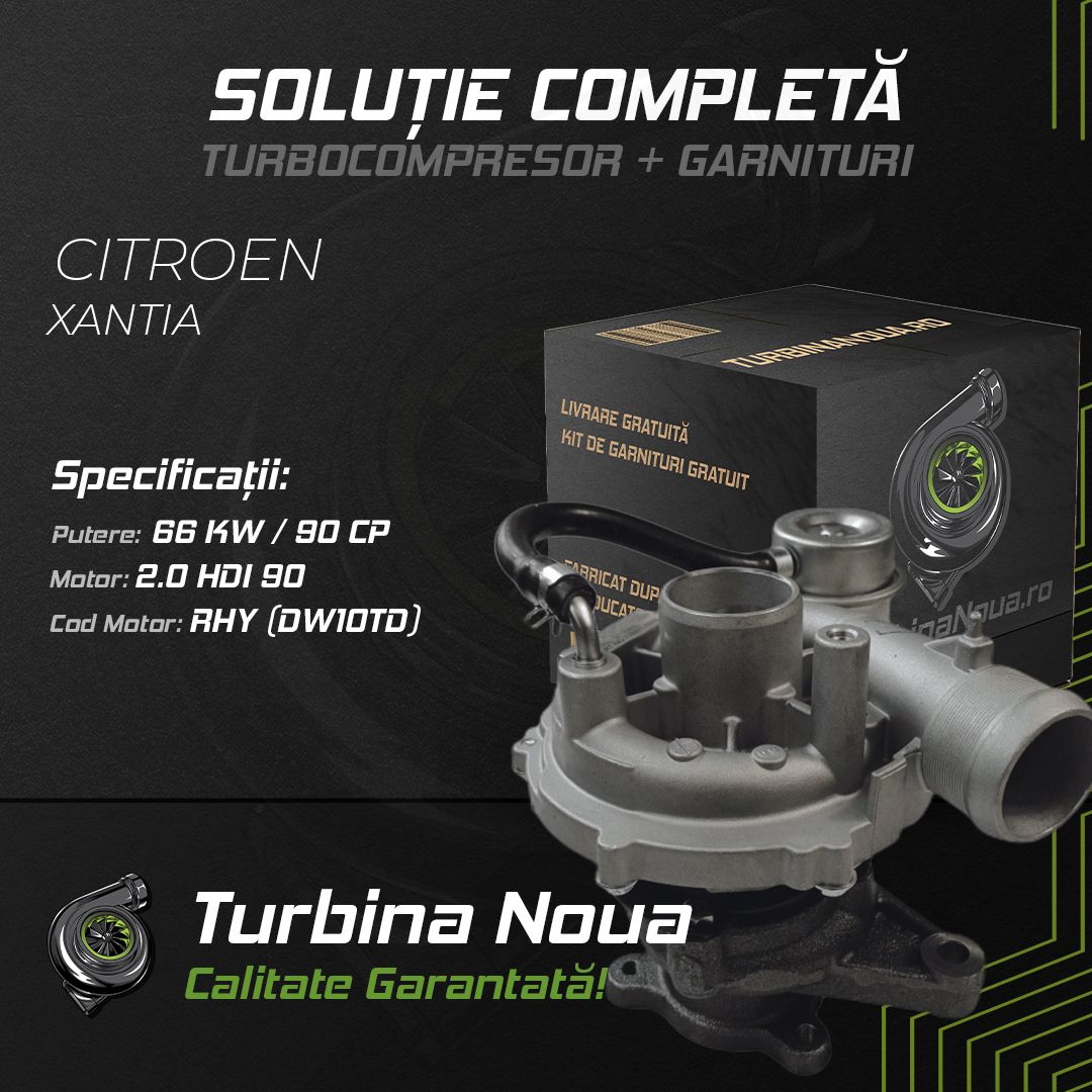 Turbina CITROEN XANTIA 2.0 HDI 90 66 KW / 90 CP Noua - Image 8